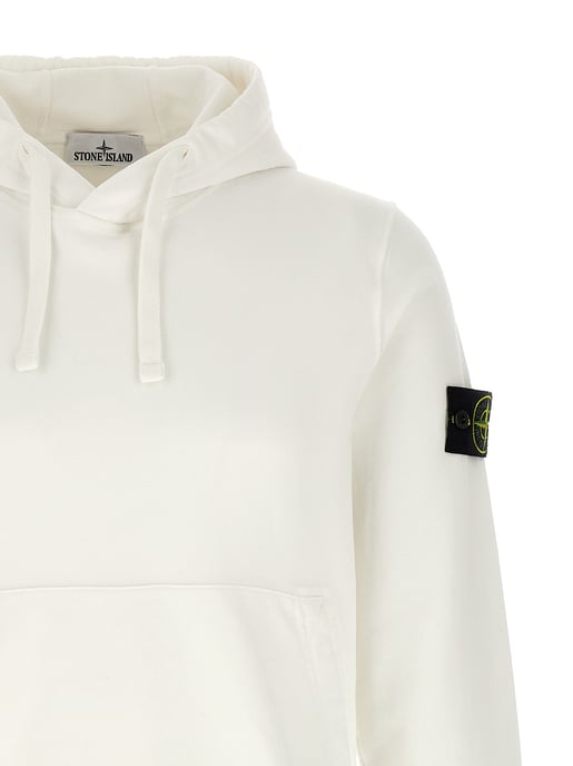 Stone Island White Cotton Sweatshirt - Image 3