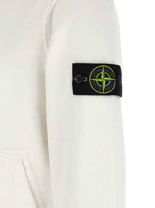 Stone Island White Cotton Sweatshirt - Image 5