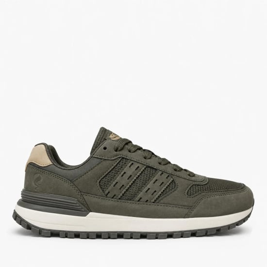 Q1905 Sneaker bussel legergroen/ wit - Image 3