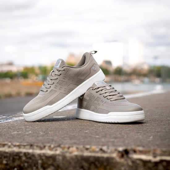 Q1905 Sneaker marken taupe/ wit - Image 2