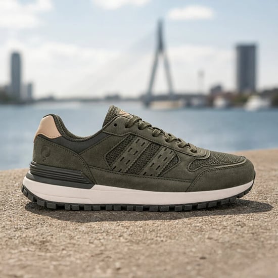Q1905 Sneaker bussel legergroen/ wit - Image 5