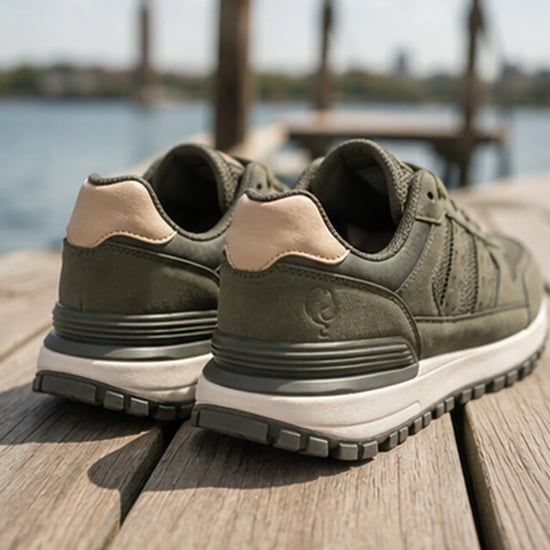Q1905 Sneaker bussel legergroen/ wit - Image 6