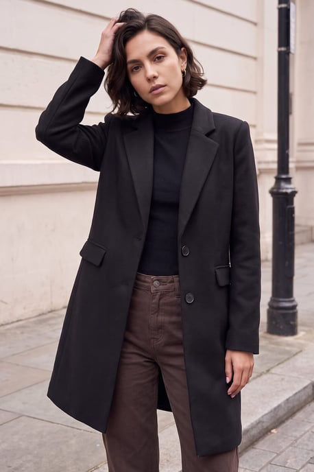 Tailored Single Breasted Coat - Image 1