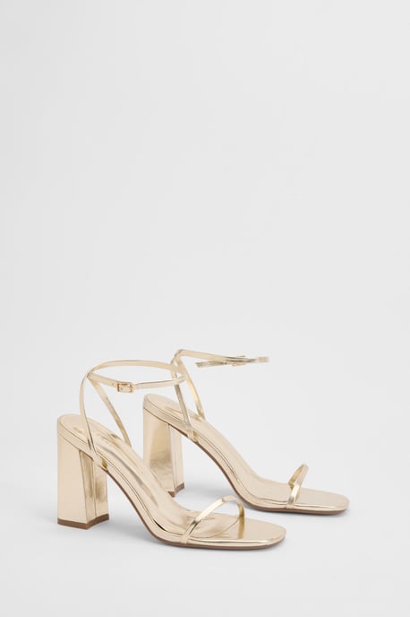 Metallic 2 Part Block Heels - Image 3