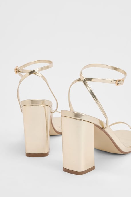 Metallic 2 Part Block Heels - Image 4