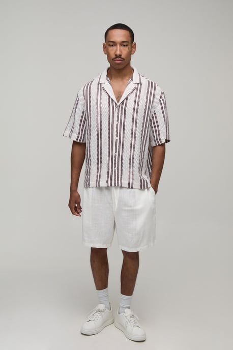 Oversized Boxy Crotchet Number Applique Shirt - Image 4