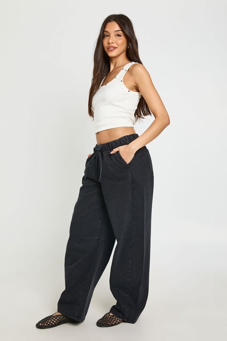 Elasticated Waistband Barrel Jean - Image 3