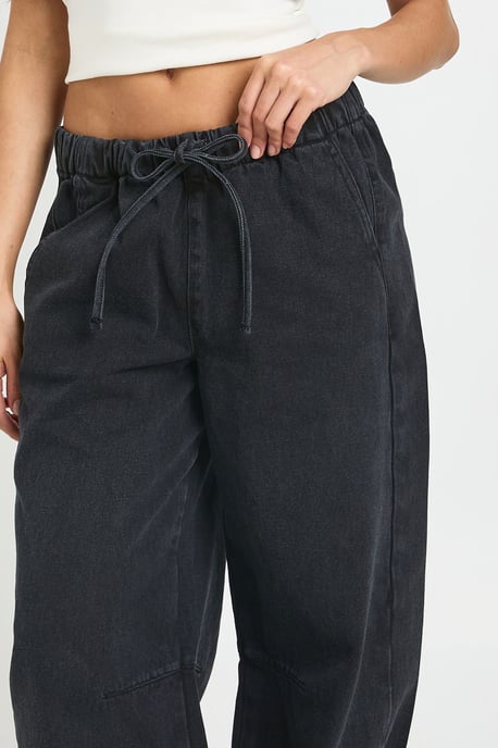 Elasticated Waistband Barrel Jean - Image 4
