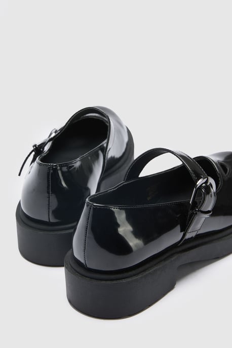 Cut Out Detail Chunky Mary Janes - Image 4