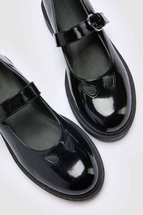Cut Out Detail Chunky Mary Janes - Image 5