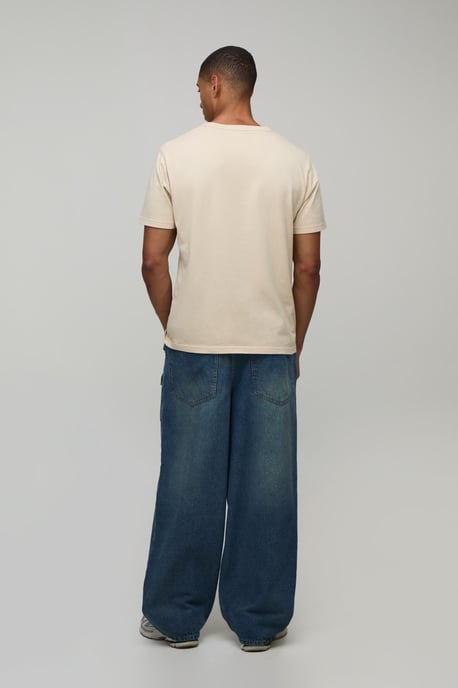 Extended Drawcord Cargo Pocket Baggy Jeans - Image 2