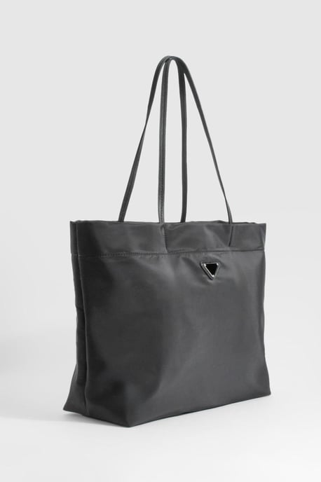 Nylon Basic Oversized Tote Bag - Image 3