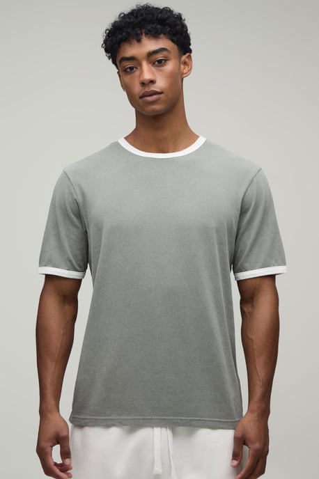 Regular Fit Vintage Wash Ringer T-Shirt - Image 1
