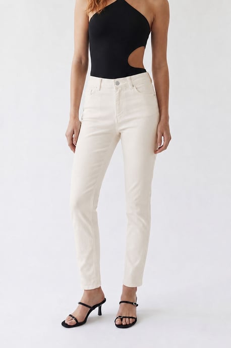 Women's High-waist Straight-leg Denim Trousers - Image 2