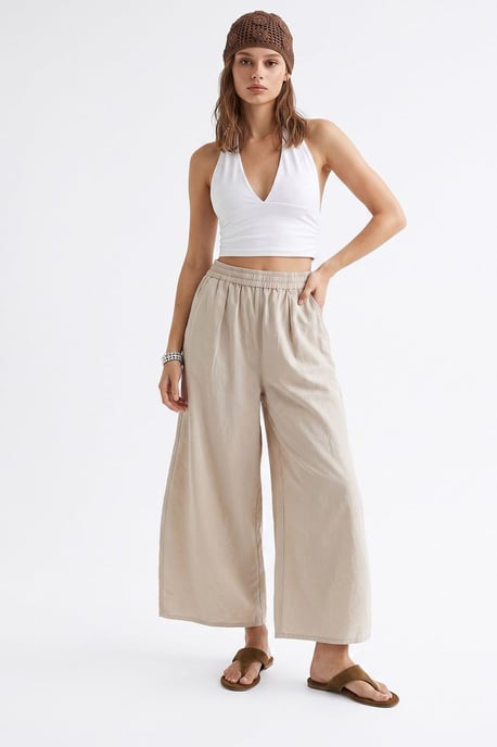 Wide-Leg Tencel Ankle-Length Trousers - Image 3