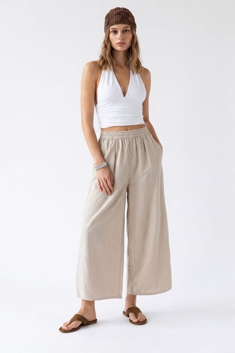 Wide-Leg Tencel Ankle-Length Trousers - Image 4