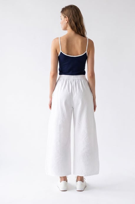 Wide-Leg Tencel Ankle-Length Trousers - Image 4