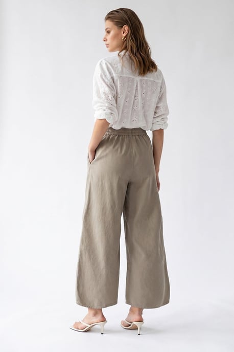 Wide-Leg Tencel Ankle-Length Trousers - Image 5