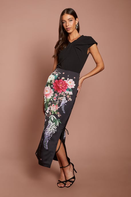 Printed Satin Skirt - Image 1