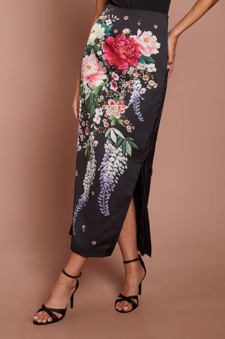 Printed Satin Skirt - Image 2
