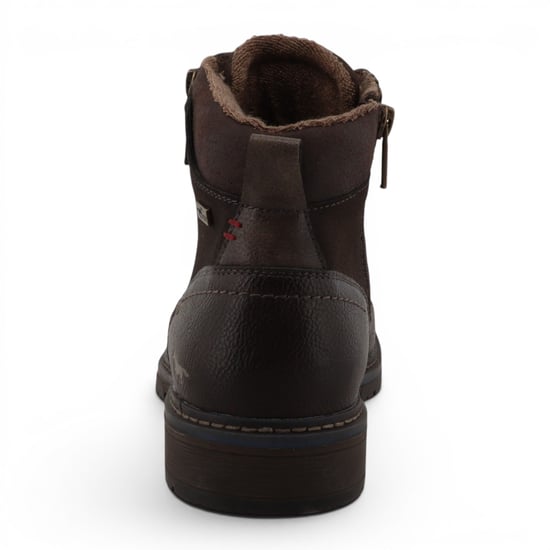 Mustang Men's Dark Brown Faux Leather Winter Lace-Up Ankle Boots - M0031006 - Image 6