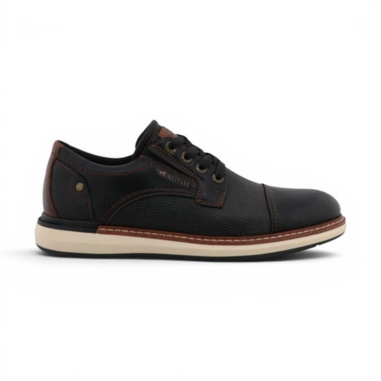 Mustang Men's Black Faux Leather Casual Outdoor Shoes - M0141002 - Image 1