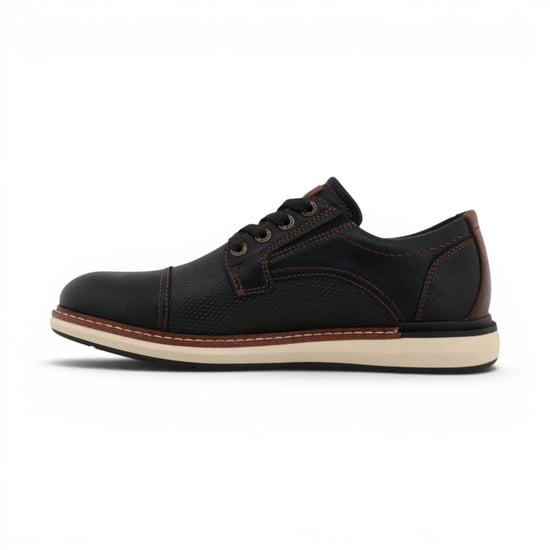 Mustang Men's Black Faux Leather Casual Outdoor Shoes - M0141002 - Image 3