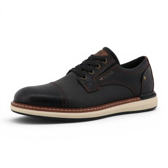 Mustang Men's Black Faux Leather Casual Outdoor Shoes - M0141002 - Image 4