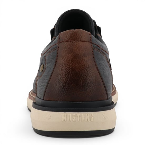 Mustang Men's Black Faux Leather Casual Outdoor Shoes - M0141002 - Image 6