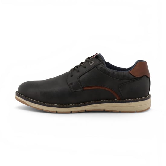 Mustang Donkergrijze Nepleer Vrijblijvende Outdoor Schoenen voor Mens - M0031004 - Image 3