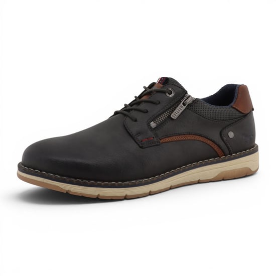 Mustang Donkergrijze Nepleer Vrijblijvende Outdoor Schoenen voor Mens - M0031004 - Image 4