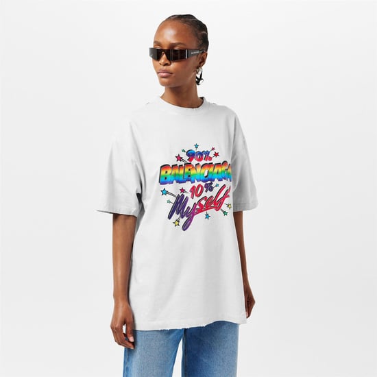Women's Balenciaga T-Shirt in Dirty White - Image 3