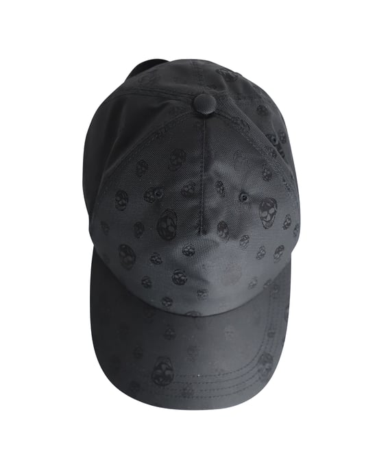 Alexander McQueen Skull-Print Baseball Cap in Black Polyester - Image 4