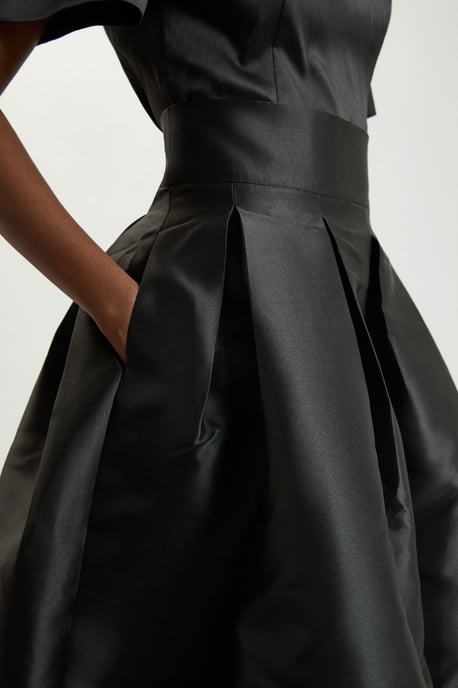Petite Twill Woven Prom Maxi Skirt - Image 4