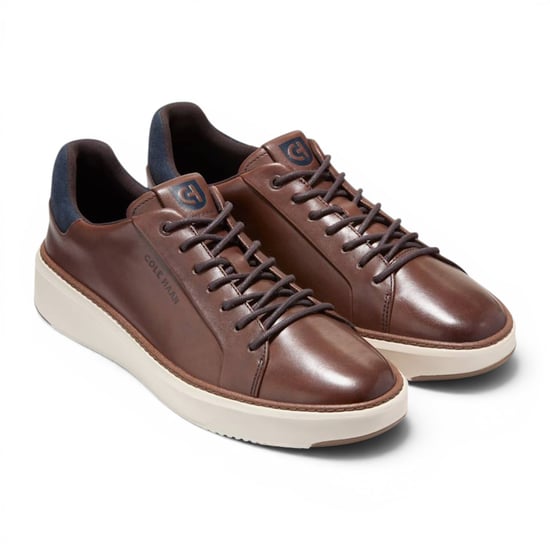 Cole Haan Men's GrandPro Luxe Mile Trainer Brown Leather Sneakers - C45103 - Image 3