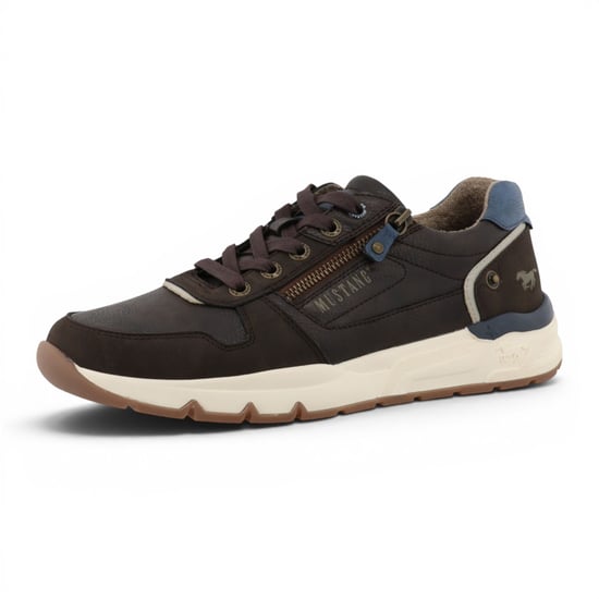 Mustang heren bruine nepleren sneakers - M0051001 - Image 4