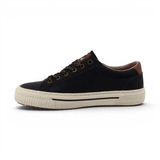 Mustang Dames Zwarte Nep Leren Sneaker Sneaker Casual Schoenen - M0112011 - Image 3