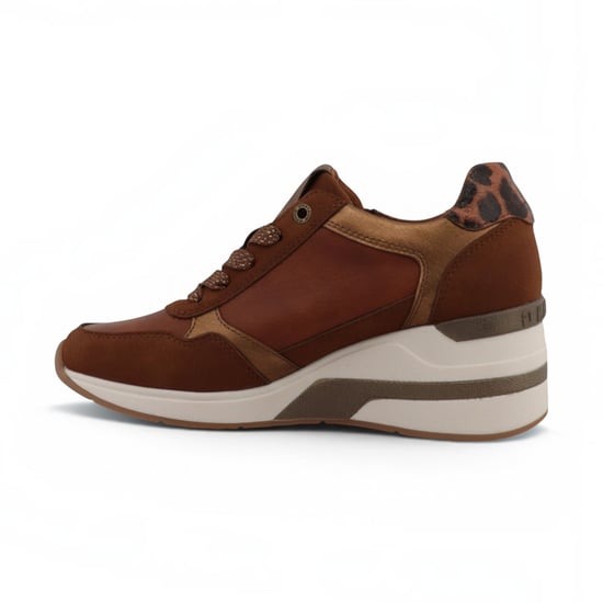 Mustang Damer Tan Cream Platform Sneaker Trainer Casual Skor - M0872002 - Image 3