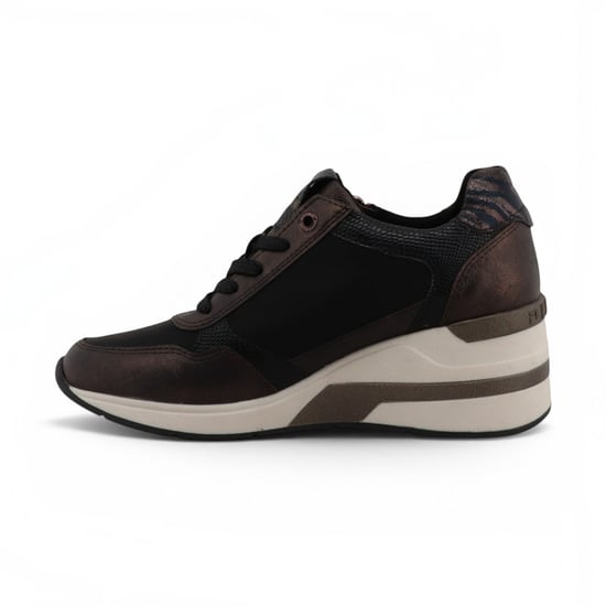 Mustang Dames Zwarte Platform Sneaker Trainer Casual Schoenen - M0872003 - Image 3