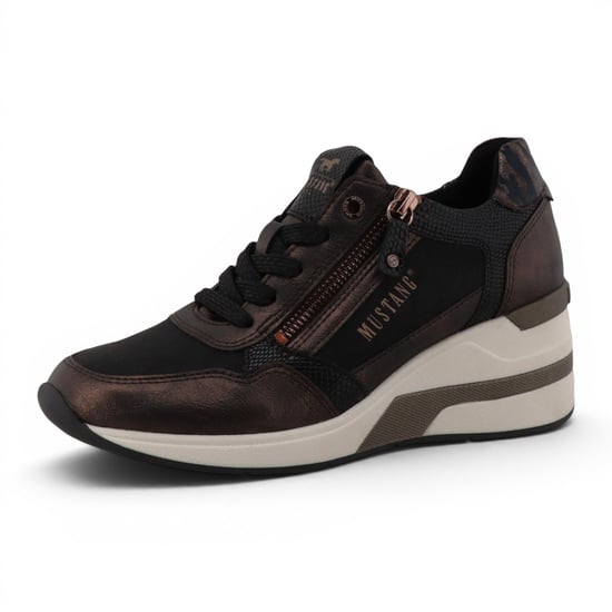 Mustang Dames Zwarte Platform Sneaker Trainer Casual Schoenen - M0872003 - Image 4