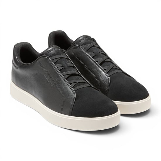 Cole Haan herrarnas GrandPro Luxe Mile Trainer svarta mocka-sneakers - C44434 - Image 3