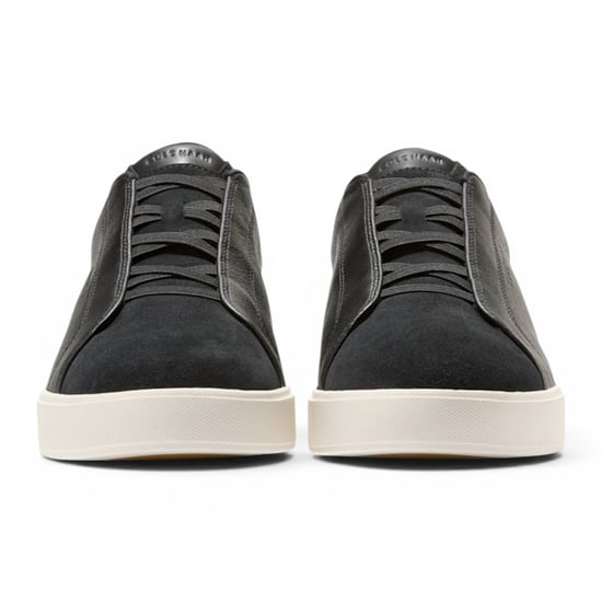 Cole Haan herrarnas GrandPro Luxe Mile Trainer svarta mocka-sneakers - C44434 - Image 4