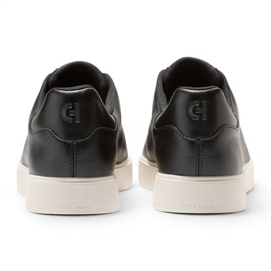 Cole Haan herrarnas GrandPro Luxe Mile Trainer svarta mocka-sneakers - C44434 - Image 5