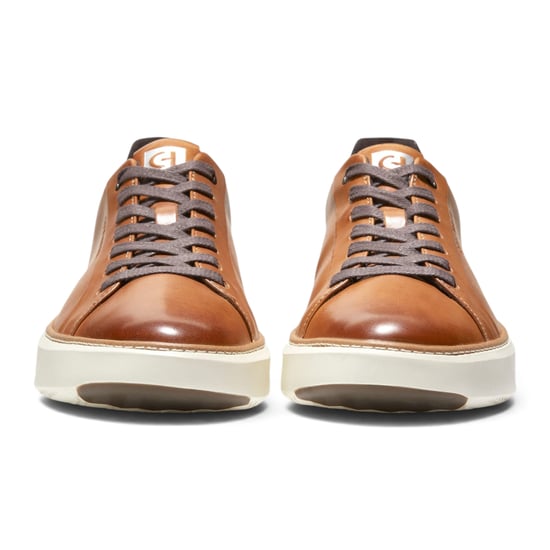 Cole Haan herrarnas GrandPro Luxe Mile Trainer Tan lädersneakers - C34229 - Image 4