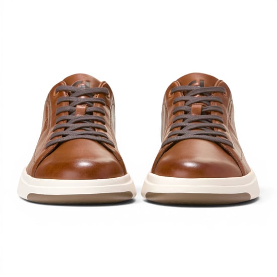 Cole Haan Men's GrandPro Luxe Mile Trainer Brown Leather Sneakers - C42753 - Image 4