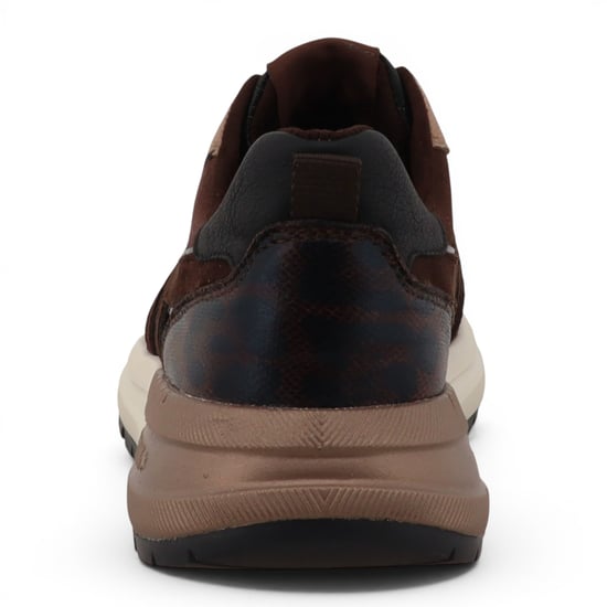 Mustang Dames Bruine Nep Leren Sneakers Platform Sneakers - M0702007 - Image 6