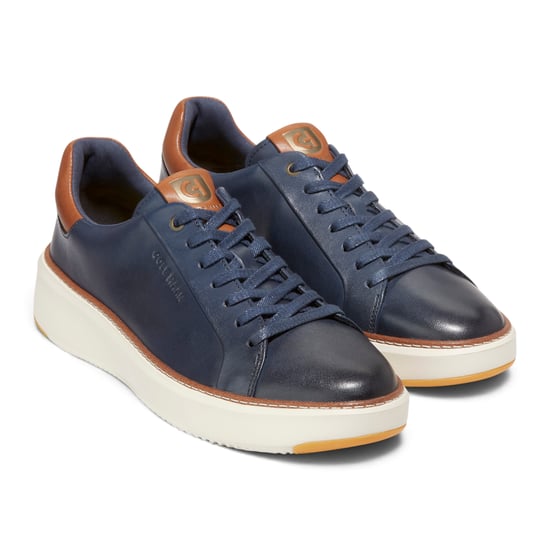 Cole Haan GrandPro Luxe Mile Trainer Blauwe Leren Sneakers voor Heren - C37158 - Image 3