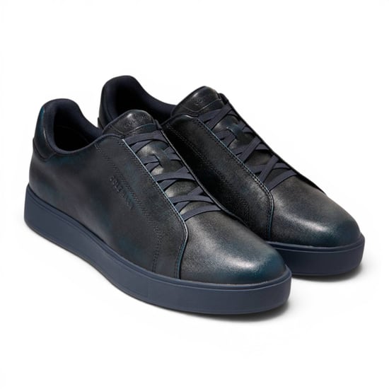 Cole Haan herrarnas GrandPro Luxe Mile Trainer Blå lädersneakers - C44436 - Image 3