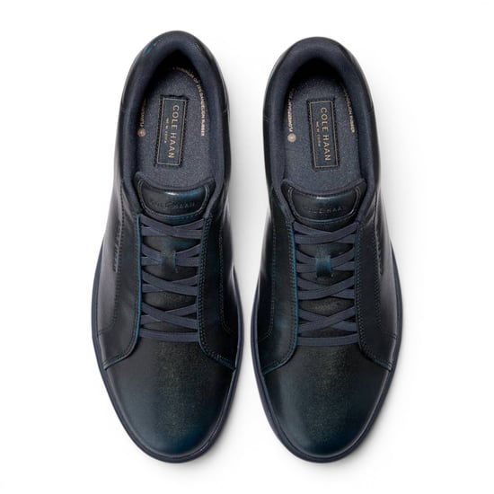 Cole Haan herrarnas GrandPro Luxe Mile Trainer Blå lädersneakers - C44436 - Image 6