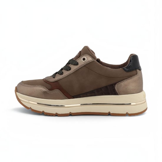 Mustang Dames Bruine Veterschoenen Platformsneakers - M0332001 - Image 3